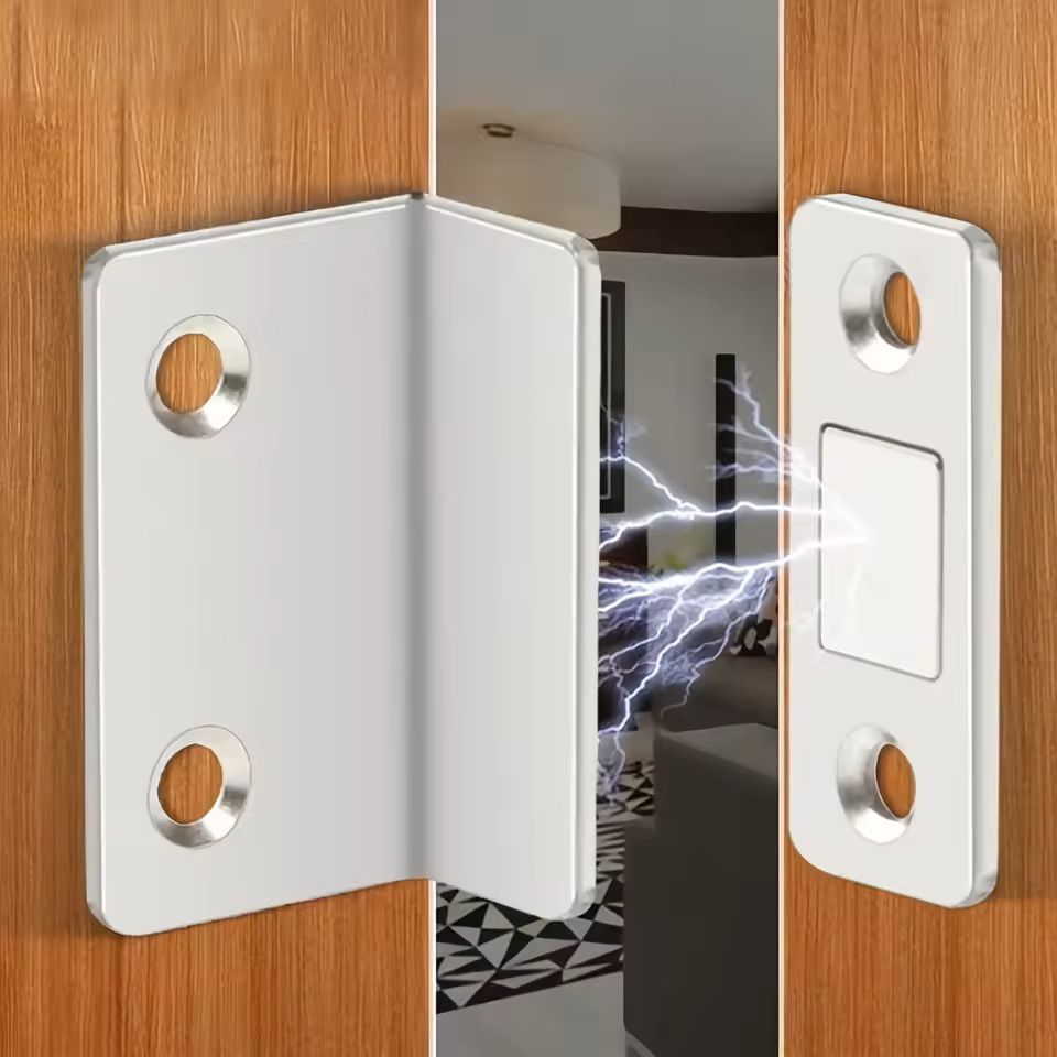 Magnetic Door Catch Latch 1 Pair Invisible DrillFree Adhesive Mount For Cabinets Sliding Doors  Fur 3