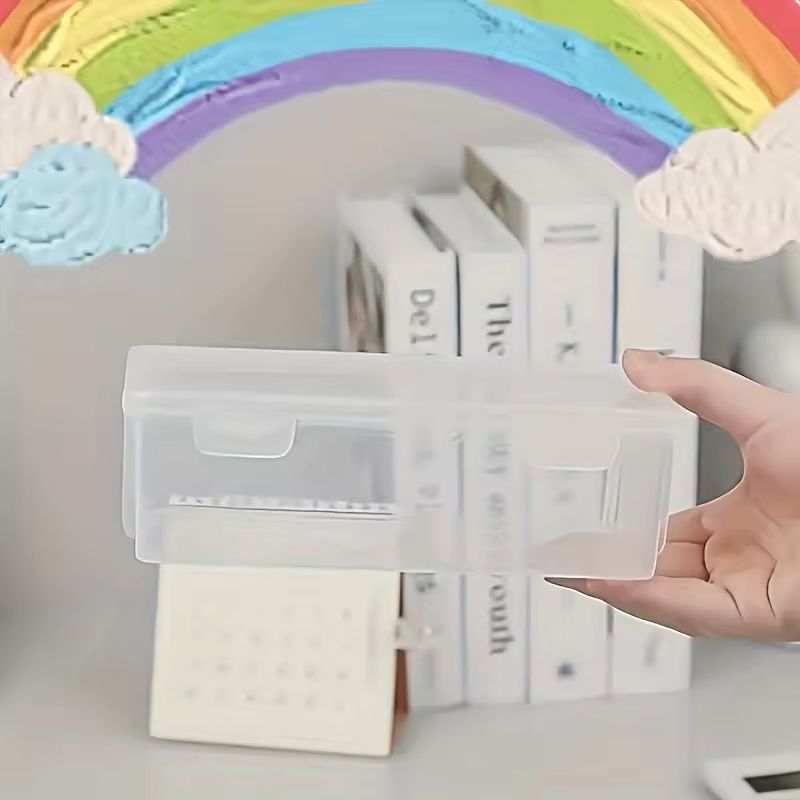 Clear Plastic Storage Box With Hinged Lid Multipurpose Organizer For Jewelry Office Supplies Home   3