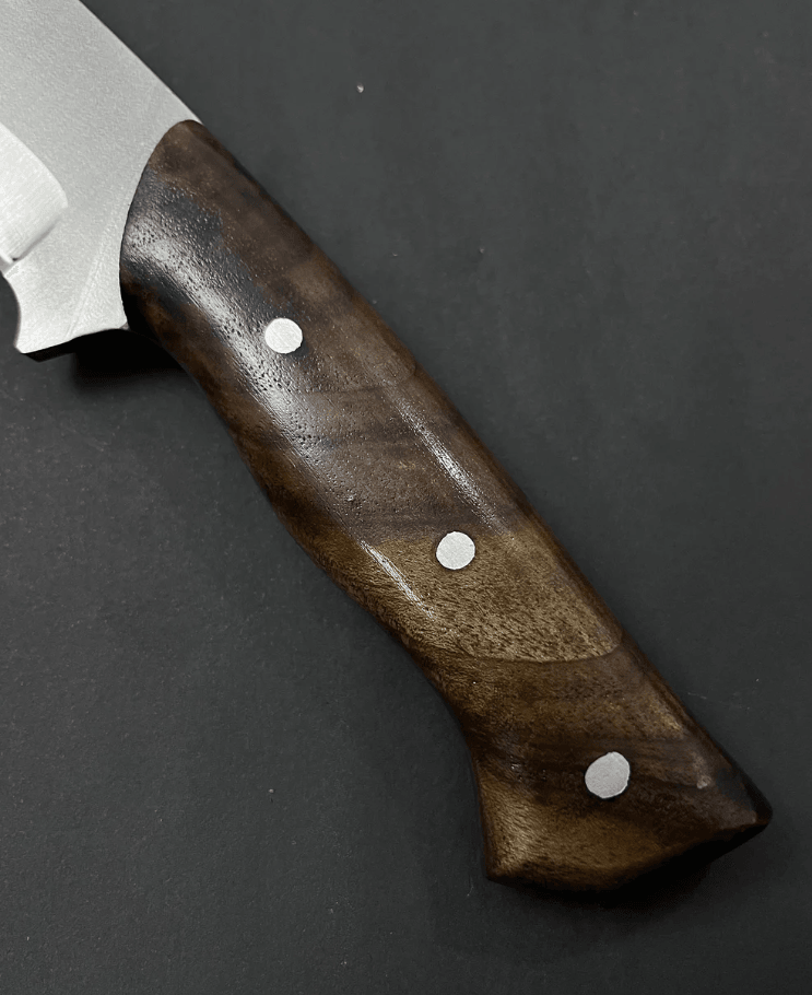 buynow walnut handle outdoor knife leather sheath