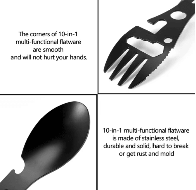 Outdoor Camping Fork Spoon Multi Tool 1