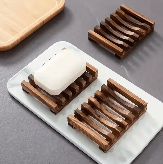 Natural Bamboo Soap Holder Tray 2