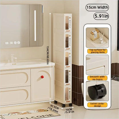 Slim Mobile Storage Cabinet Narrow Drawer Organizer Rolling Cart For Kitchen Bathroom And Living Ro 9