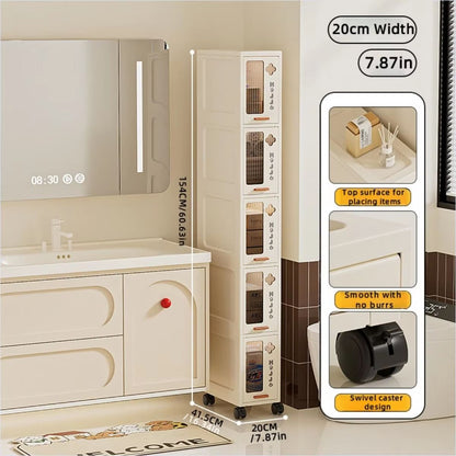 Slim Mobile Storage Cabinet Narrow Drawer Organizer Rolling Cart For Kitchen Bathroom And Living Ro 13