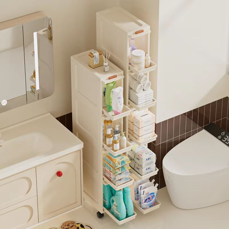 Slim Mobile Storage Cabinet Narrow Drawer Organizer Rolling Cart For Kitchen Bathroom And Living Ro 3