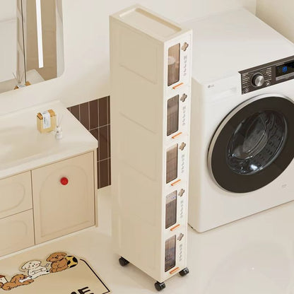 Slim Mobile Storage Cabinet Narrow Drawer Organizer Rolling Cart For Kitchen Bathroom And Living Ro 4