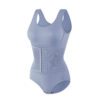 Women Tummy Control Bodysuit Shapewear With Zipper Belt 9