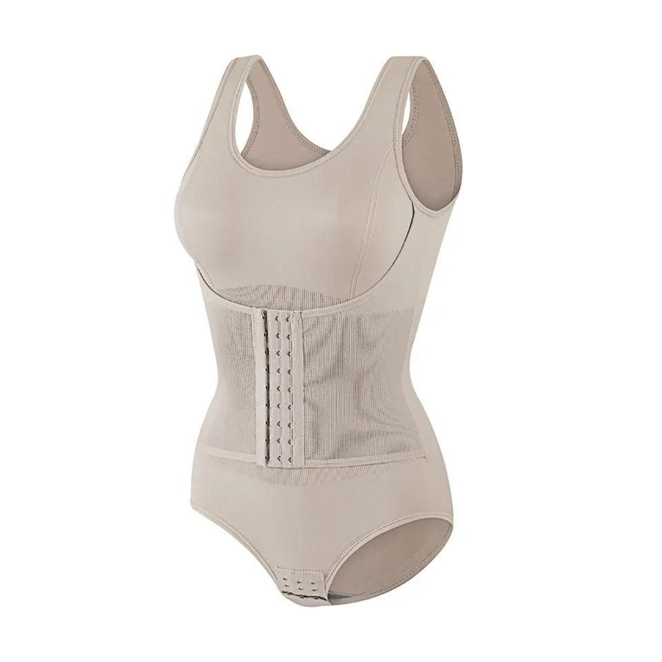 Women Tummy Control Bodysuit Shapewear With Zipper Belt 7