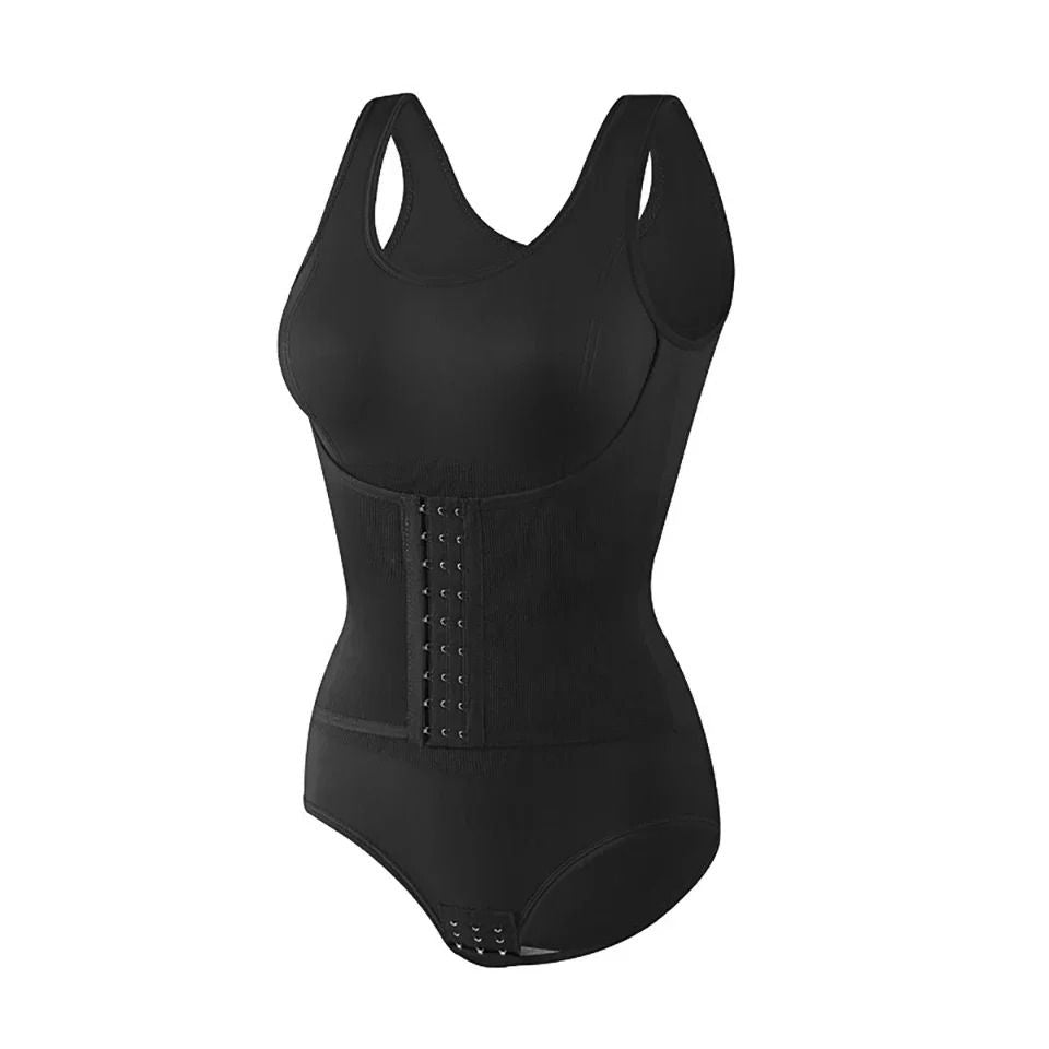 Women Tummy Control Bodysuit Shapewear With Zipper Belt 8