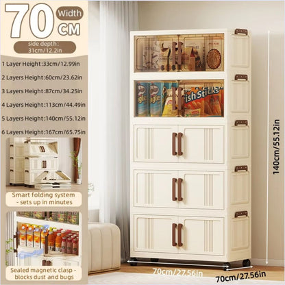 Clear Foldable 2 Door See Through Storage Cabinet Organizer 2756in 10