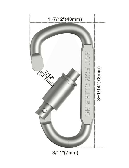 Aluminum Carabiner Clip Set 1