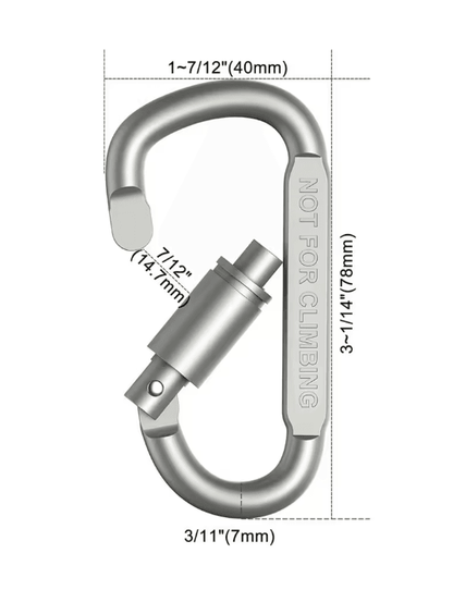 Aluminum Carabiner Clip Set 1
