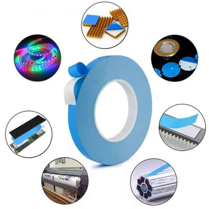 HighTemperature HeatConductive DoubleSided Tape  Blue Silicone Thermal Adhesive 2