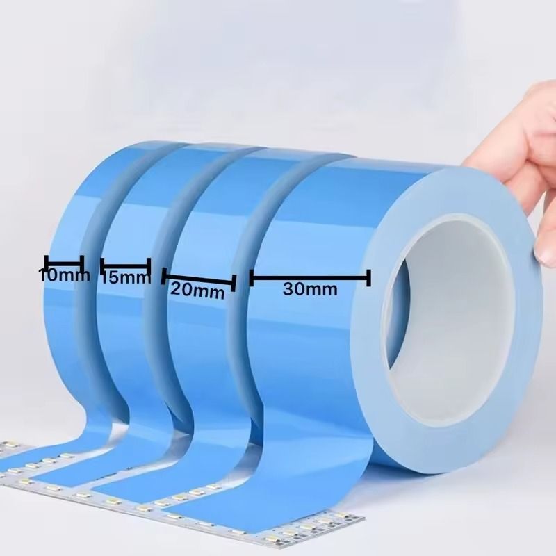 HighTemperature HeatConductive DoubleSided Tape  Blue Silicone Thermal Adhesive 4