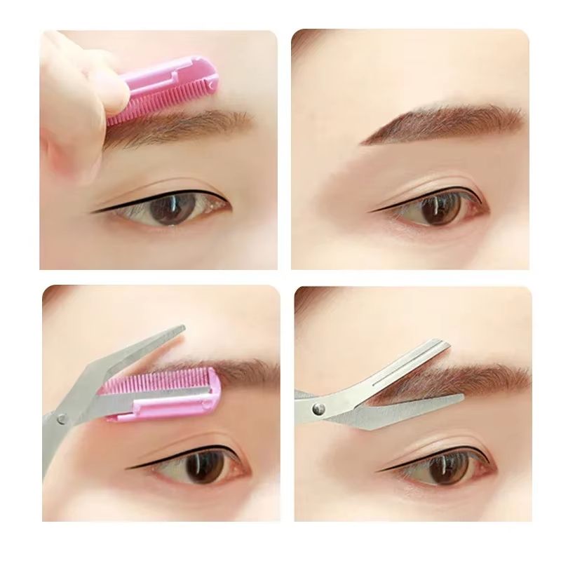 PrecisionTrim Stainless Steel Eyebrow Scissors With Comb 2
