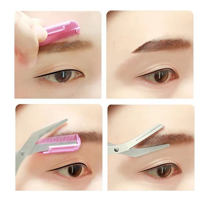 PrecisionTrim Stainless Steel Eyebrow Scissors With Comb 2
