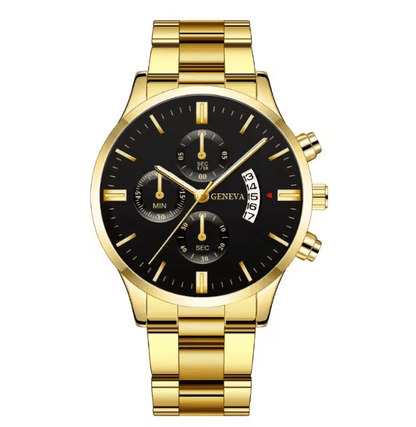 Silver Stainless Steel Luxury Quartz Watch 7