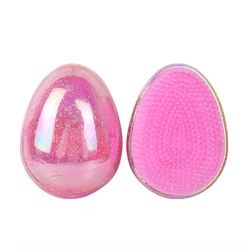 Mini Egg Round Detangling Scalp Massage Travel Hair Brush 7