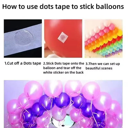 Transparent DoubleSided Adhesive Dots  Removable Balloon Glue For Party Decor 100500pcs 4