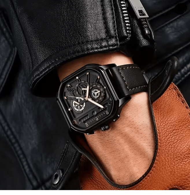 Square Dial Casual Mens Watch 2