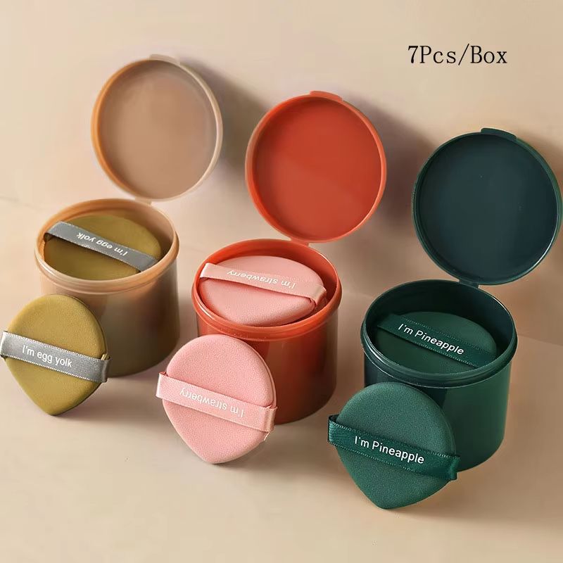 StrawberrySoft 7-Piece Cosmetic Puff Makeup Sponge Set