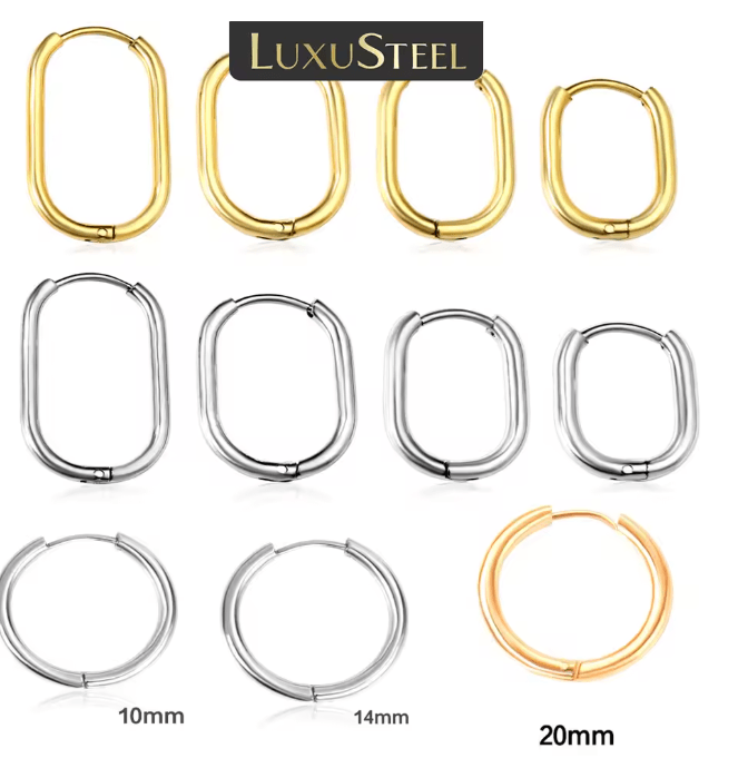 Simple U Shape Hoop Earrings
