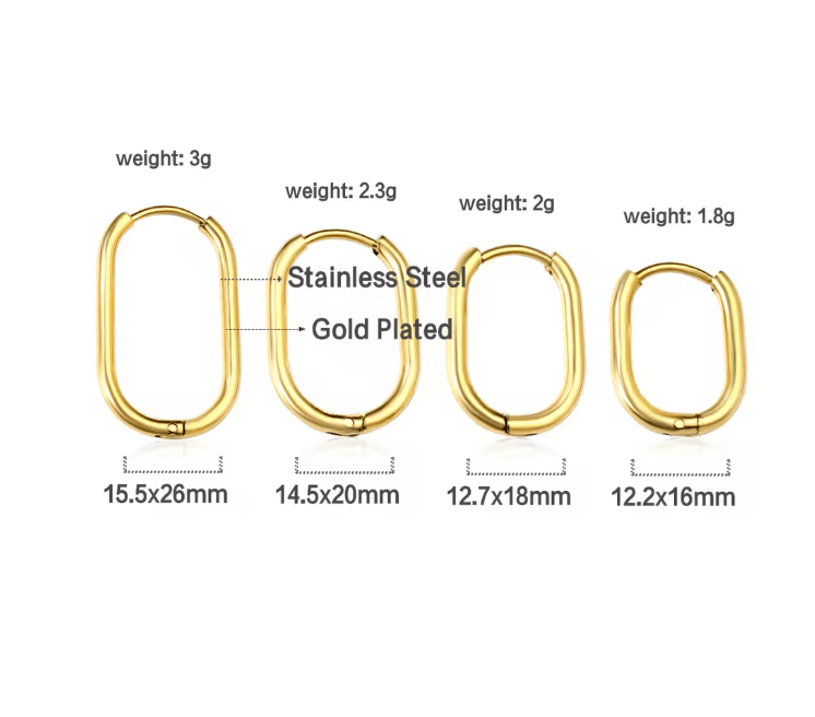 Simple U Shape Hoop Earrings 1