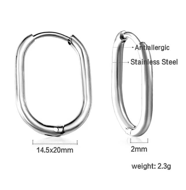 Simple U Shape Hoop Earrings 9
