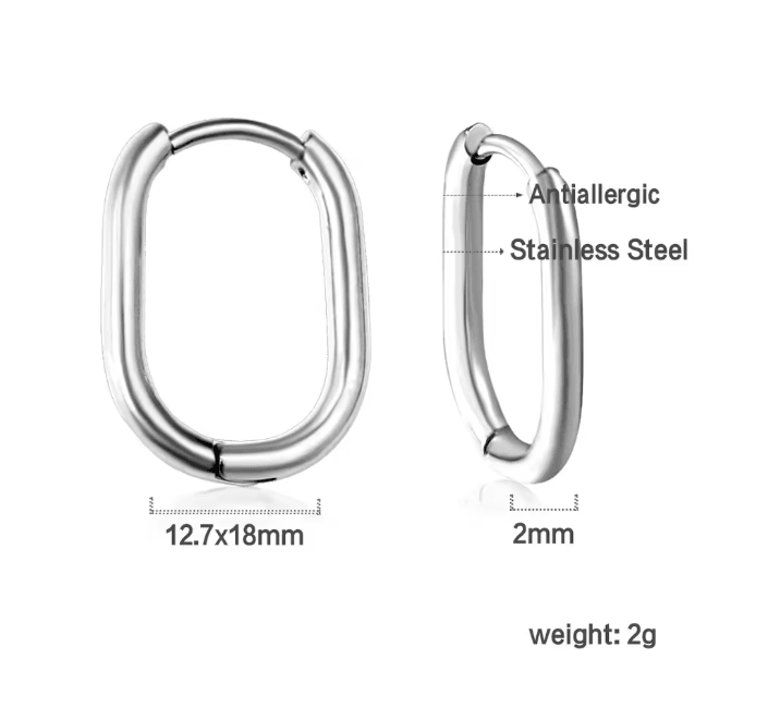 Simple U Shape Hoop Earrings 7