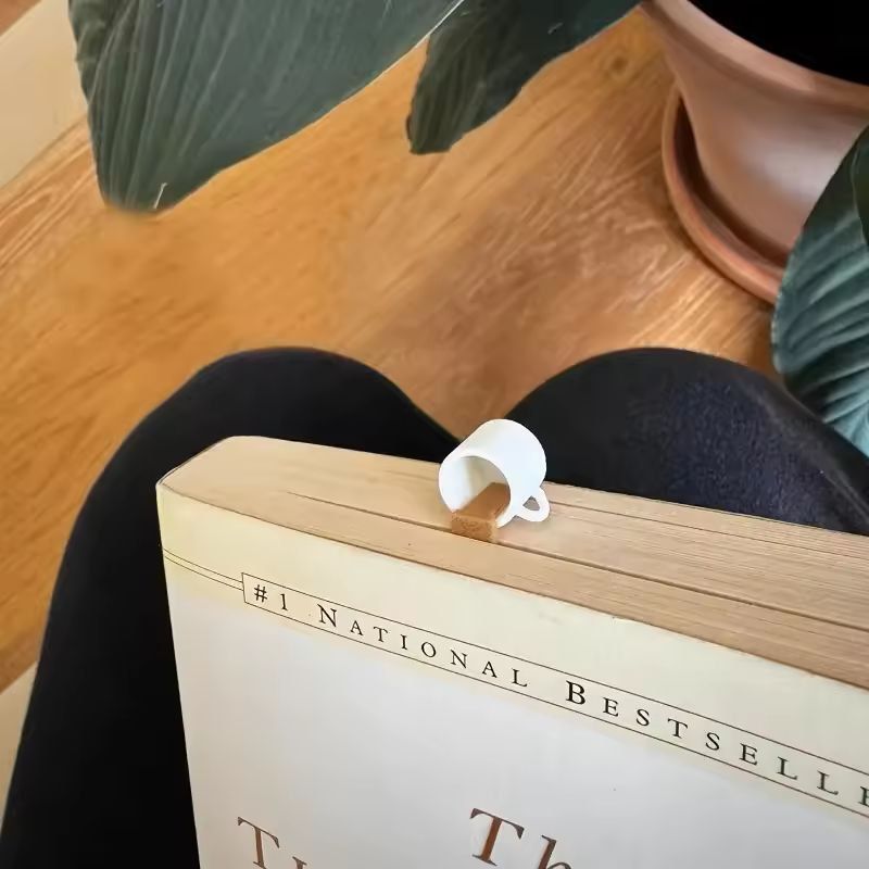 Creative PULeather Coffee Cup Bookmark  Fun Reading Gift For Book  Coffee Lovers 2