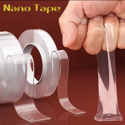 Reusable Transparent Nano Tape – Double-Sided Waterproof Acrylic Adhesive (1/2/3/5M)