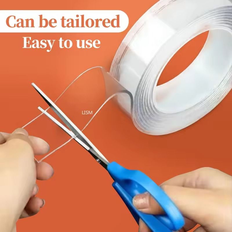 Reusable Transparent Nano Tape  DoubleSided Waterproof Acrylic Adhesive 1235M 5