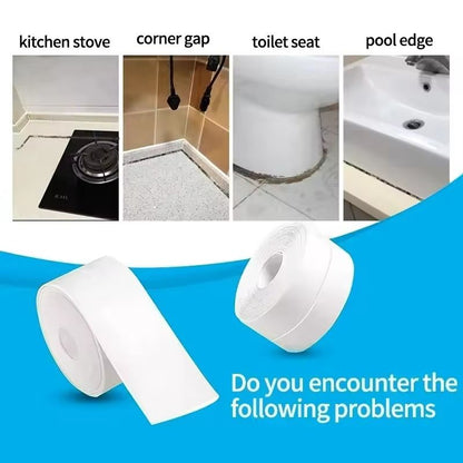 Waterproof MildewProof PVC Sealing Tape  SelfAdhesive Caulk Strip For Kitchen  Bathroom 3