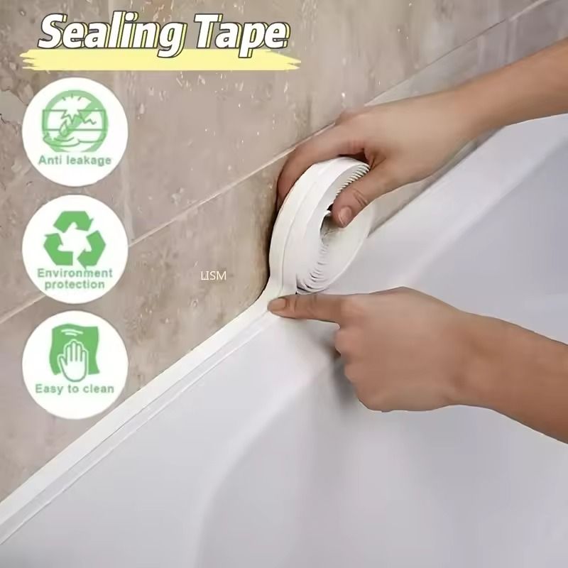 PVC Self-Adhesive Waterproof Sealing Tape – Mold-Proof Caulk Strip for Bathroom & Kitchen