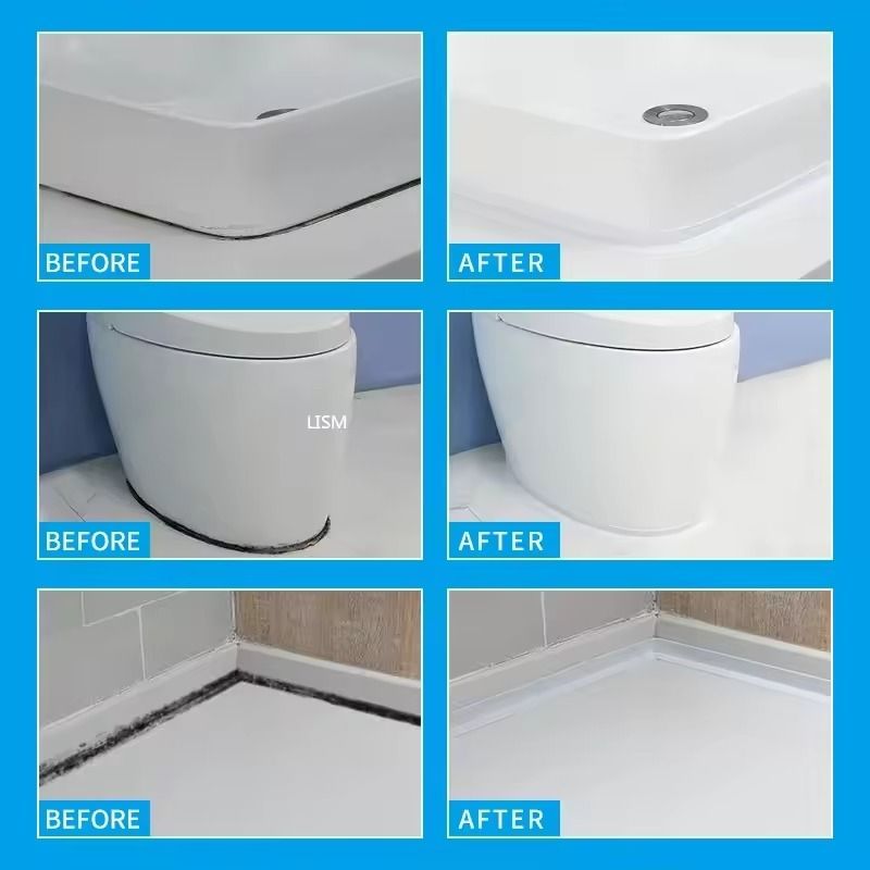 PVC SelfAdhesive Waterproof Sealing Tape  MoldProof Caulk Strip For Bathroom  Kitchen 2
