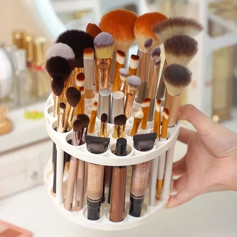 Makeup Brush Storage Rack Desktop Cosmetics Organizer Box