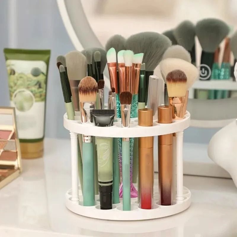 Makeup Brush Storage Rack Desktop Cosmetics Organizer Box 3