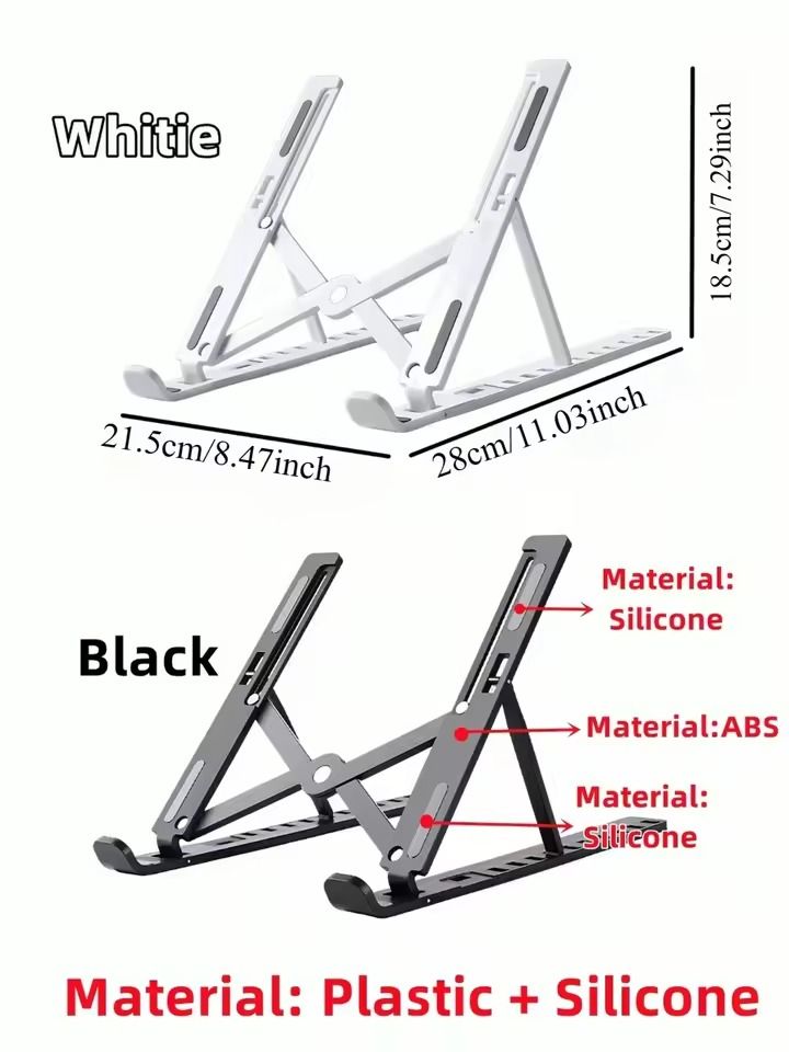 Ergonomic Portable Laptop  Tablet Stand  10Speed Adjustable Foldable Holder 5