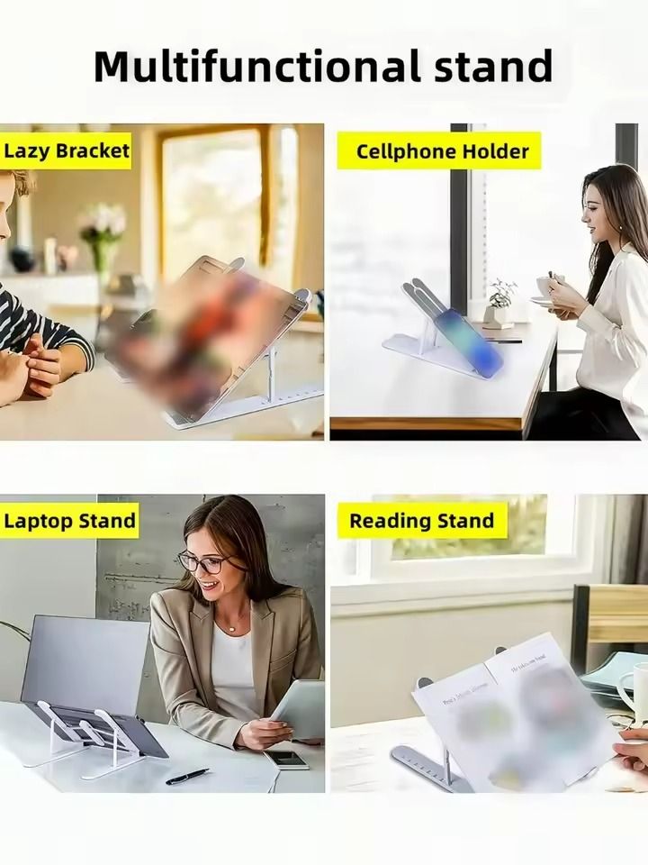 Ergonomic Portable Laptop  Tablet Stand  10Speed Adjustable Foldable Holder 4