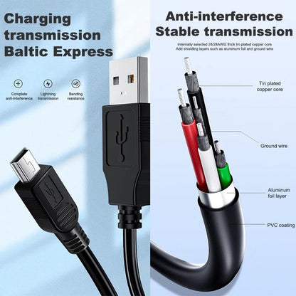 USB Cable 08M Mini USB 5 Pin Data Cable For Cameras Phones And Devices 5