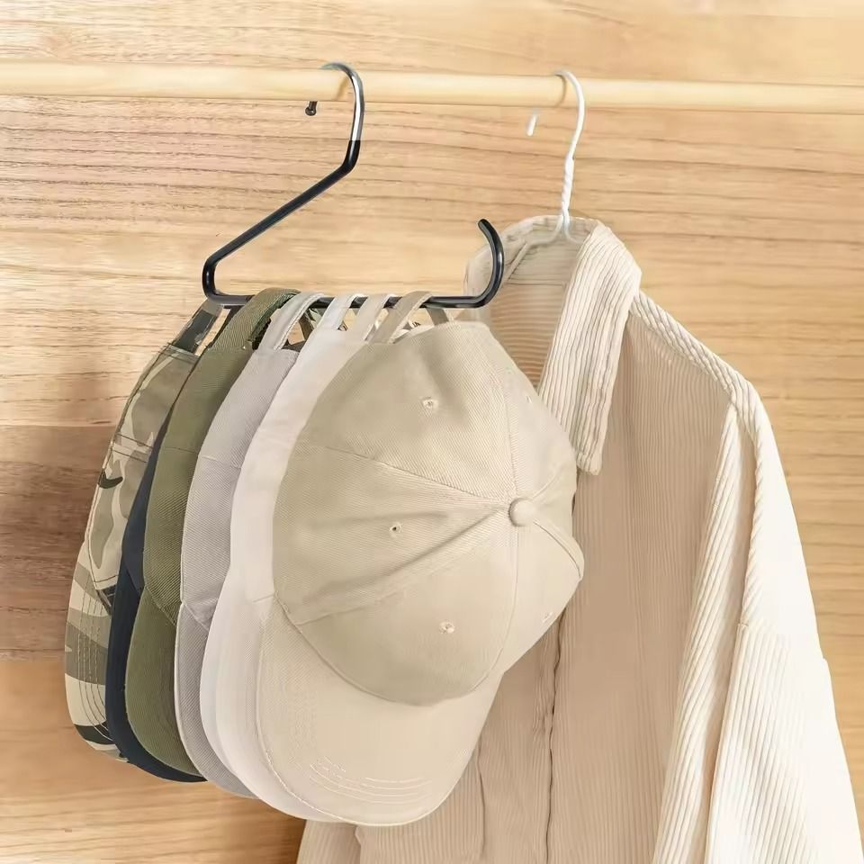 Hanging Baseball Cap Organizer  Portable Metal  Plastic Hat Rack Holder For All Sizes 4