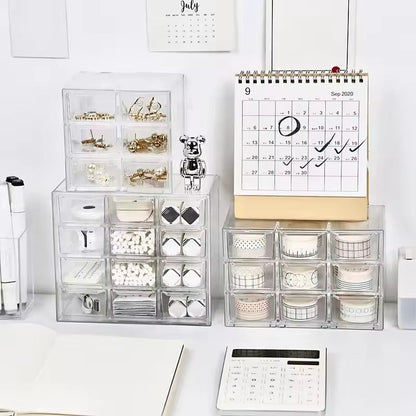 Multifunctional Dustproof Drawer Organizer  Grid Storage Box For Stationery Jewelry  Cosmetics 1