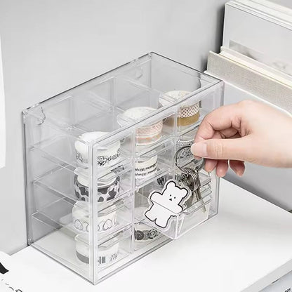 Multifunctional Dustproof Drawer Organizer  Grid Storage Box For Stationery Jewelry  Cosmetics 2