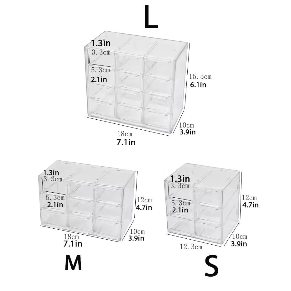 Multifunctional Dustproof Drawer Organizer  Grid Storage Box For Stationery Jewelry  Cosmetics 8