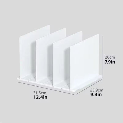 Adjustable Closet Shelf Dividers  Purse  Bookshelf Organizers For Bedroom  Office 4