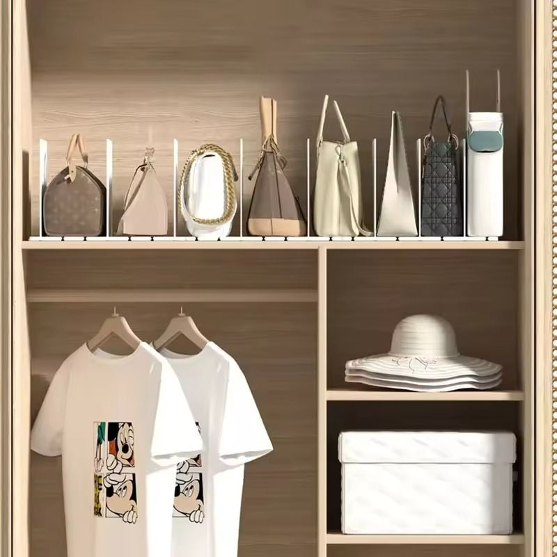 Adjustable Closet Shelf Dividers  Purse  Bookshelf Organizers For Bedroom  Office 1