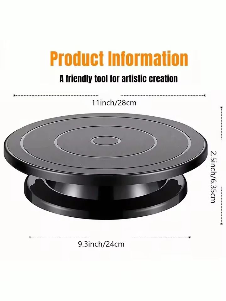 Rotating Cake Turntable  AntiSkid Base For Decorating Carving Painting  Pottery 5