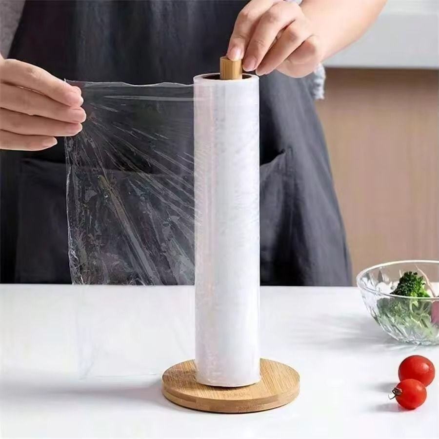 Wooden Freestanding Paper Towel Holder  Kitchen  Dining Room Tissue Roll Dispenser 2