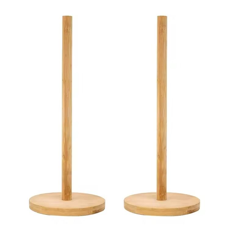 Wooden Freestanding Paper Towel Holder  Kitchen  Dining Room Tissue Roll Dispenser 7