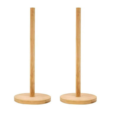 Wooden Freestanding Paper Towel Holder  Kitchen  Dining Room Tissue Roll Dispenser 7