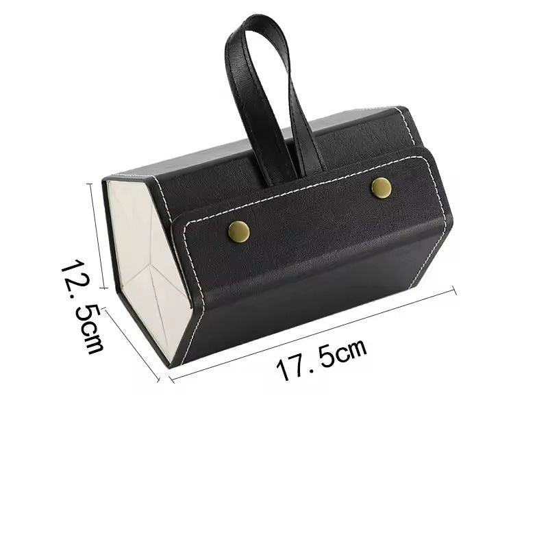 Foldable Hanging Travel Glasses Case  PU Leather Eyewear Organizer With 3 Or 5 Slots 8